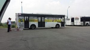 Autobuz inscriptionat Promto Taxi